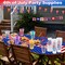 100Pcs USA 250th Anniversary 4th of July Decorations Patriotic Party Supplies, 50Pcs 16oz 4th of July Party Cups Patriotic Disposable Plastic Cups 50Pcs Red Blue Straws Independence Day Memorial Day
